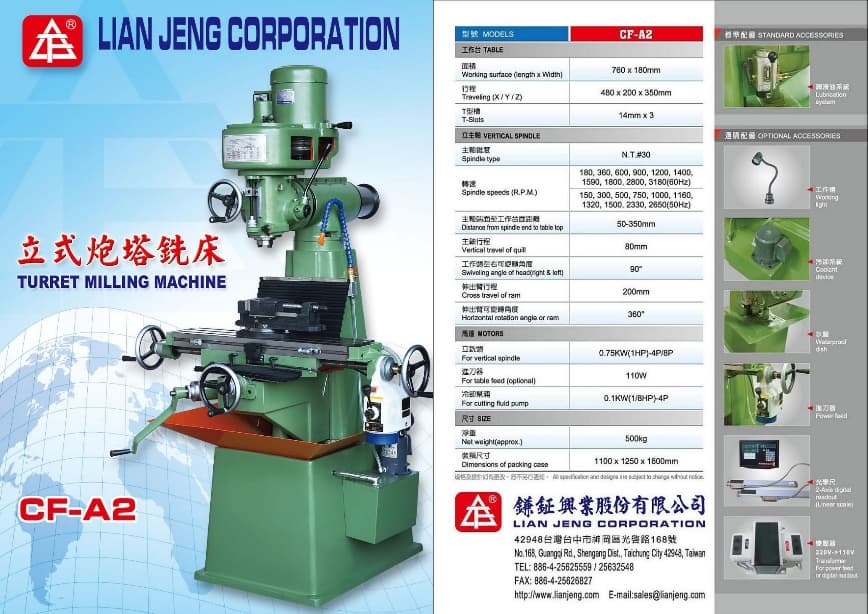 Vertical milling machine CF_A2